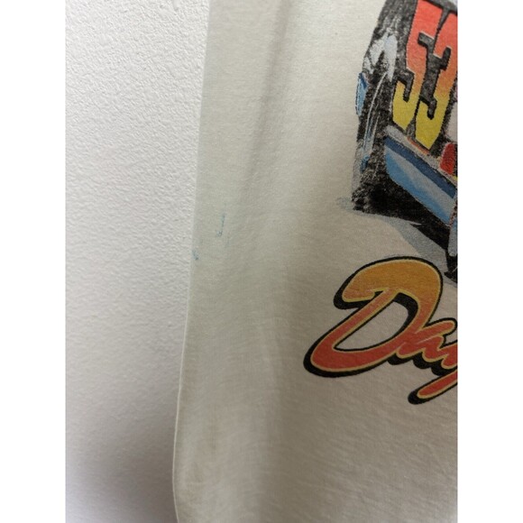 NASCAR Sz M Ivory #53 Racing T-Shirt Daytona 500 Short Sleeve Cotton Flaw - Picture 6 of 9